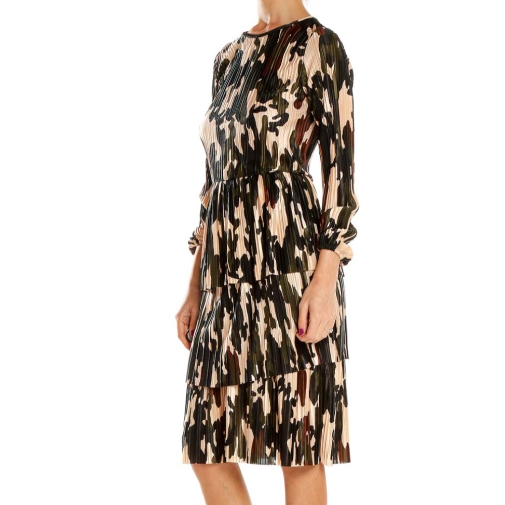 Zara Camo Pleated Dress (S)